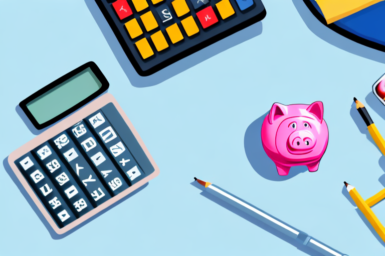 a car with a price tag, a calculator, and a piggy bank, symbolizing the financial planning involved in selecting the right down payment for car finance, hand-drawn abstract illustration for a company blog, in style of corporate memphis, faded colors, white background, professional, minimalist, clean lines