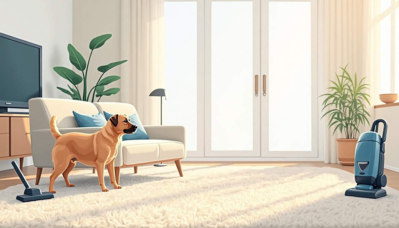 Usuwanie sierści z dywanu