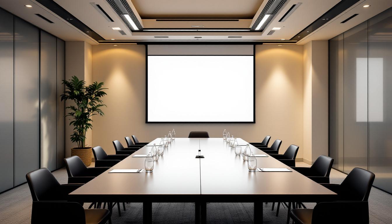 Styrerom klargjort for møte om strategiske beslutninger og verdivurdering av selskap.