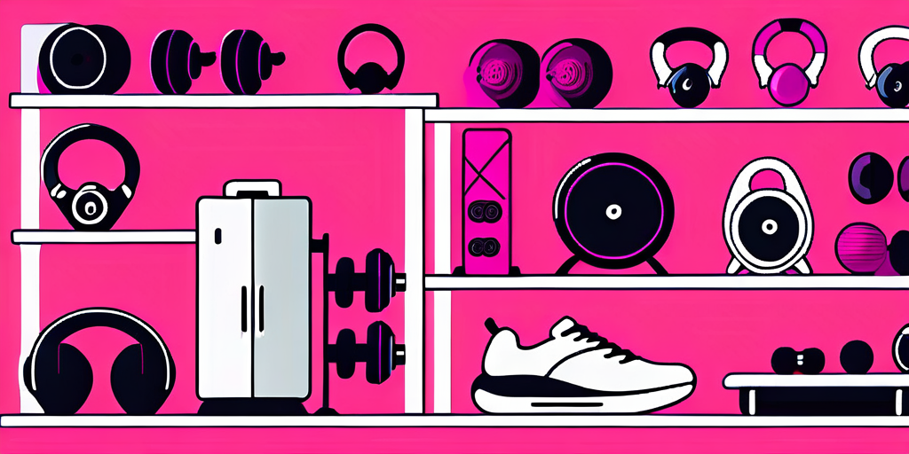 av for fitness with trainers and equipment on a shelf