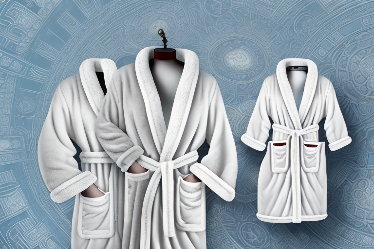 a plush, quilted dressing gown draped elegantly over a vintage dressing screen, with a background of an opulent bedroom setting, hand-drawn abstract illustration for a company blog, in style of corporate memphis, faded colors, white background, professional, minimalist, clean lines