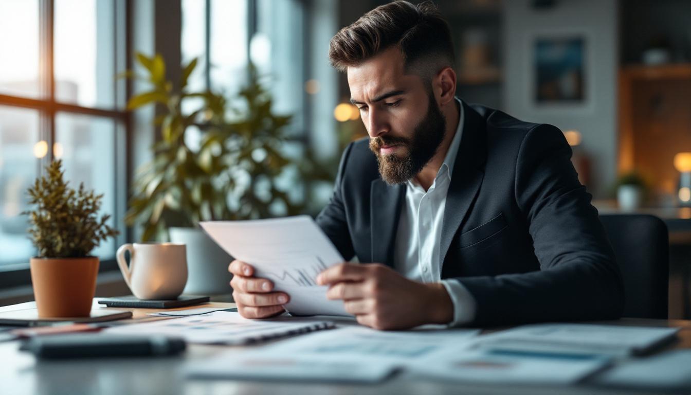 Rådgiver analyserer dokumenter og økonomiske tall i forbindelse med verdivurdering av selskap.