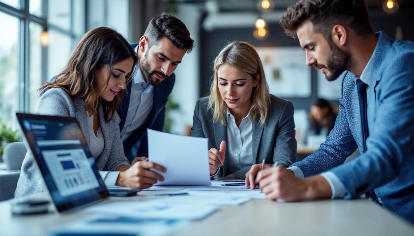 Team som gjennomgår dokumenter og diskuterer regelverk for utvikling og bruk av kunstig intelligens.