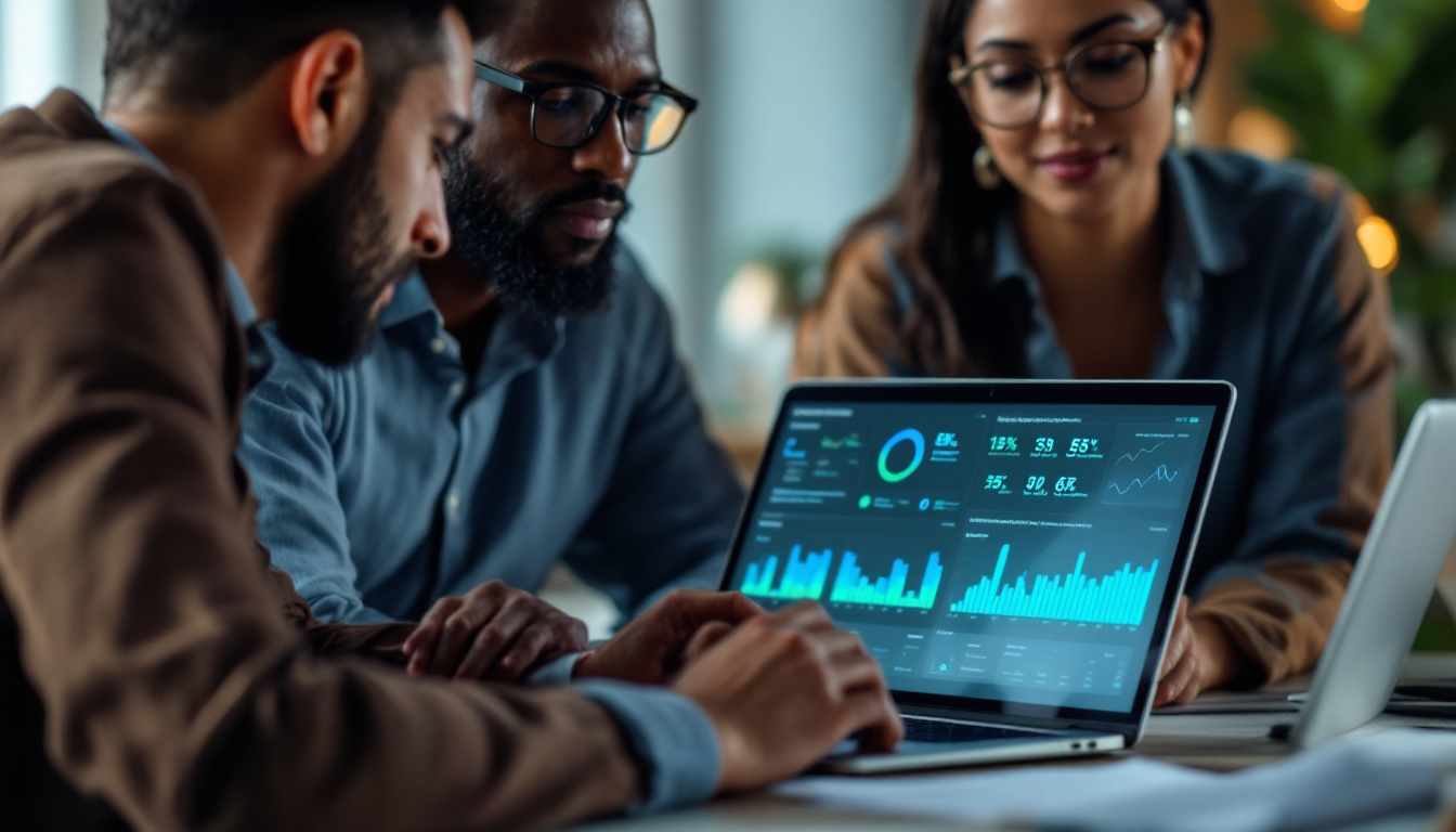 A group of three people deciding on a security monitoring service 