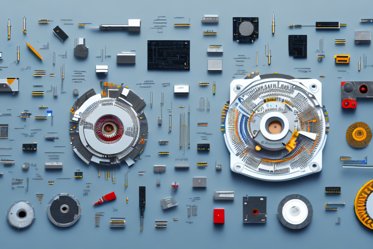 a solid state disk partially disassembled, with various components like the controller, NAND flash memory chips, and interface highlighted, surrounded by common tools used for troubleshooting such as a multimeter and a screwdriver, hand-drawn abstract illustration for a company blog, in style of corporate memphis, faded colors, white background, professional, minimalist, clean lines