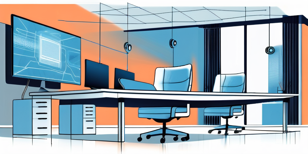 an office that is being monitored for meeting room usage