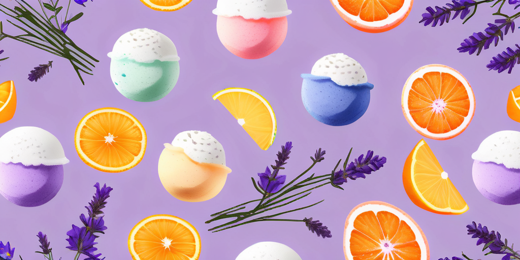 graphic depicting natural ingredients found in bath bombs