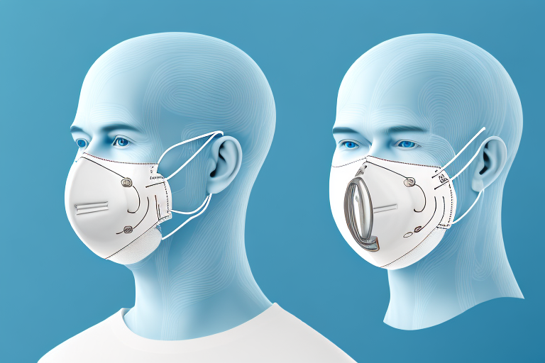 a ResMed mask properly fitted on a generic human head form, showing a perfect seal around the nose and mouth area, with subtle visual cues indicating optimal airflow for therapy, hand-drawn abstract illustration for a company blog, in style of corporate memphis, faded colors, white background, professional, minimalist, clean lines